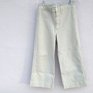 Madewell Wide Leg Pants in Pale Mint